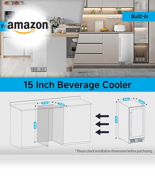 Undercounter Beverage Refrigerator — Drink Coolers, Feelfunn