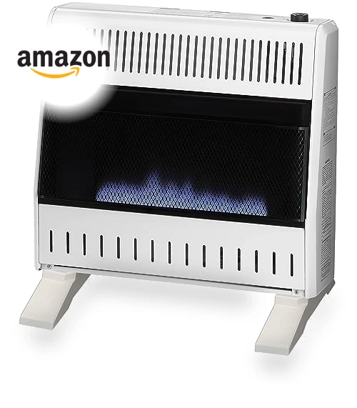 Ventless Propane Gas Blue Flame Space Heater with Thermostat Control — Portable Heating Solutions, ProCom