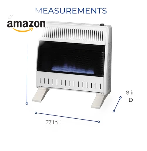 Ventless Propane Gas Blue Flame Space Heater with Thermostat Control — Portable Heating Solutions, ProCom