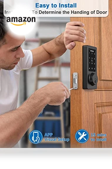 WiFi & Bluetooth Smart Lock with Keyless Entry — Smart Home Security, GEONFINO