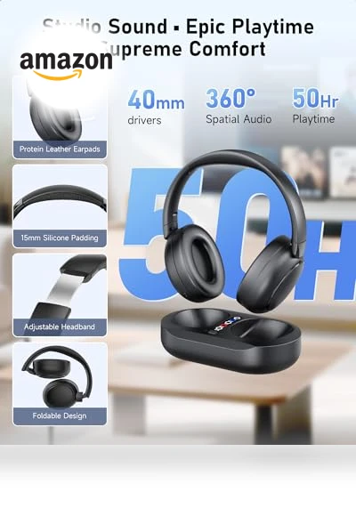 Wireless Headphones for TV Watching — Over-Ear Headphones, LORA