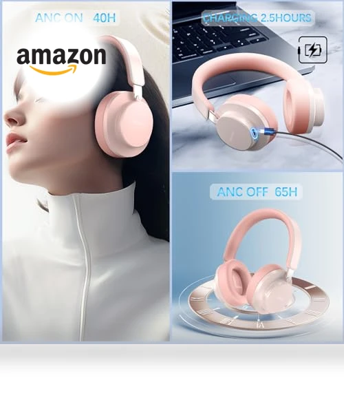 Wireless Over Ear Headphones with Noise Cancelling — Over-Ear Headphones, TSYUCXH
