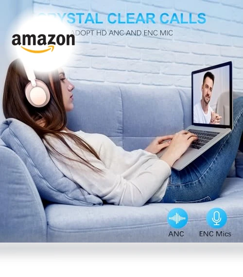 Wireless Over Ear Headphones with Noise Cancelling — Over-Ear Headphones, TSYUCXH