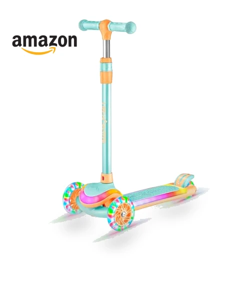 3-Wheel Kids Scooter with Multi-Color Lights — Pedal Cars, Lifemaster