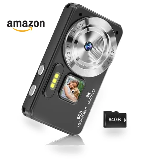 Autofocus 4K 64MP Point and Shoot Digital Camera — Compact Digital Cameras, MINIBEAR