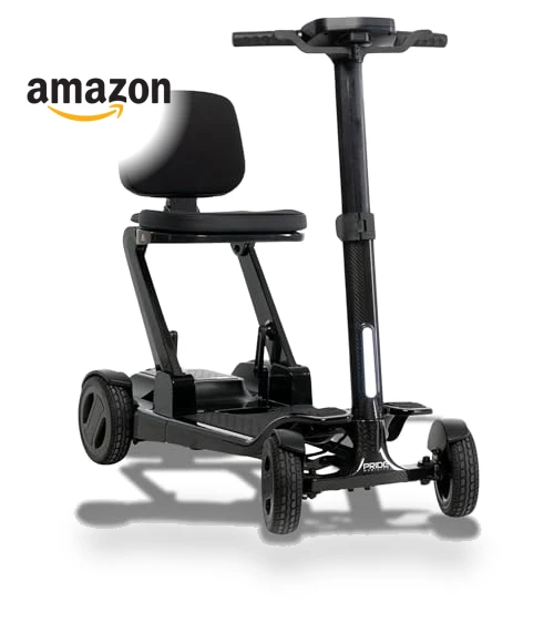 Carbon 4-Wheel Folding Travel Mobility Scooter — Mobility Scooters, Pride Mobility