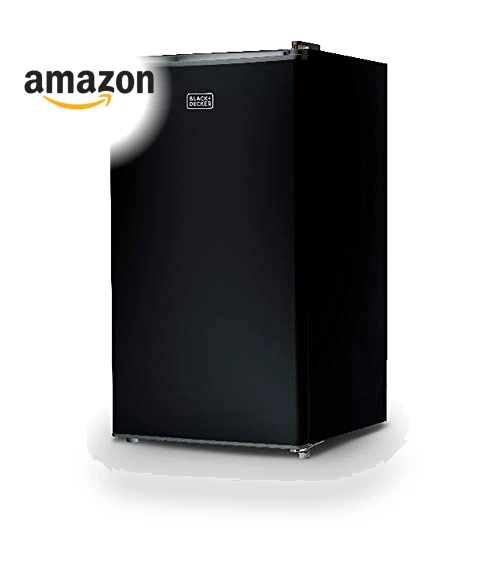 Compact Refrigerator Energy Star Single Door Mini Fridge with Freezer — Mini Fridges, BLACK+DECKER