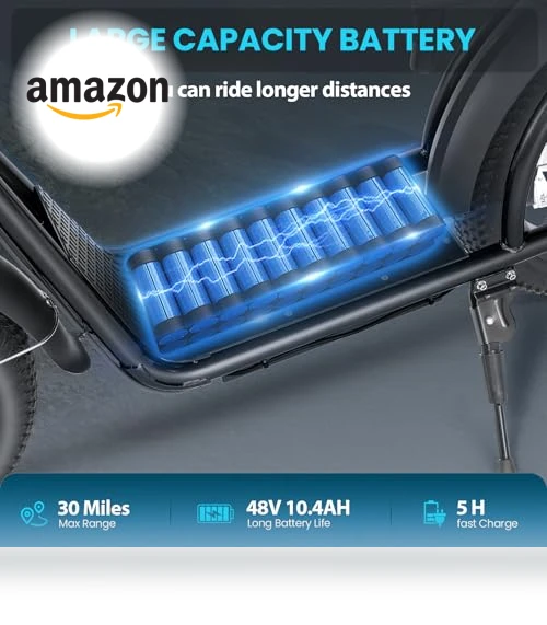 Foldable Electric Scooter with Seat — Push Scooters, Caroma