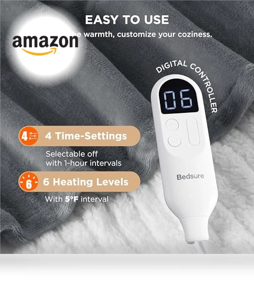 Heated Blanket Throw — Electric, Bedsure