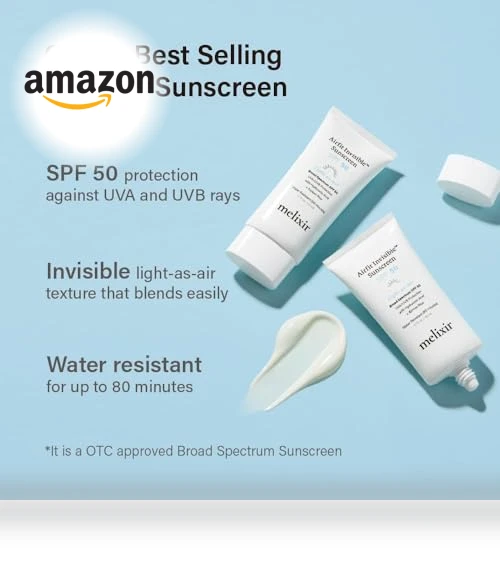 Invisible Sunscreen SPF 50 — Face Tan Enhancers, Melixir