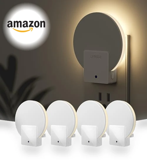 LED Backlit Night Light with Auto Dusk to Dawn Sensor — Night Lights, Lyridz