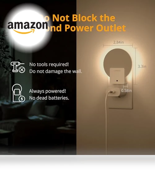 LED Backlit Night Light with Auto Dusk to Dawn Sensor — Night Lights, Lyridz