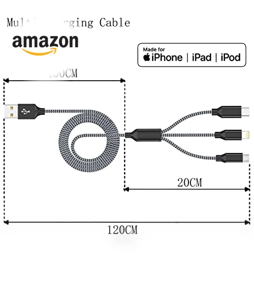 Multi Charging Cable 3Pack — Cables, Xnewcable