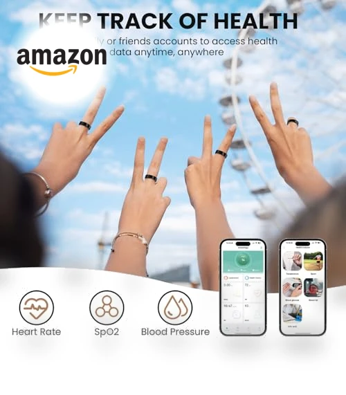Smart Health Ring — Wearable Accessories, Cvrpaor