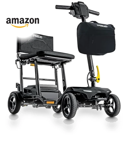 Super Portable 4-Wheel Folding Travel Mobility Scooter — Mobility Scooters, Pride Mobility