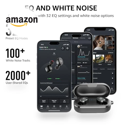 True Wireless Bluetooth Earbuds — In-Ear Headphones, TOZO