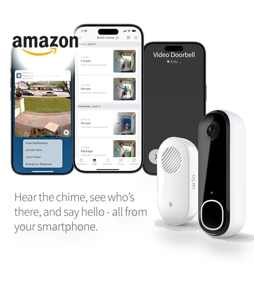 Video Doorbell 2K & Chime 2 Bundle — Smart Home Security, Arlo
