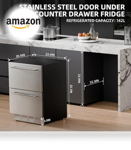 Weather Proof Stainless Steel Outdoor Beverage Refrigerator — Drink Coolers, Antarctic Star