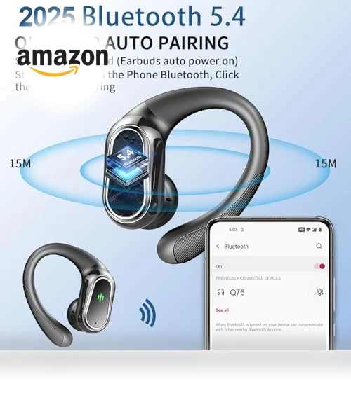 Wireless Earbuds with ENC Noise Canceling Mic — In-Ear Headphones, Rolosar