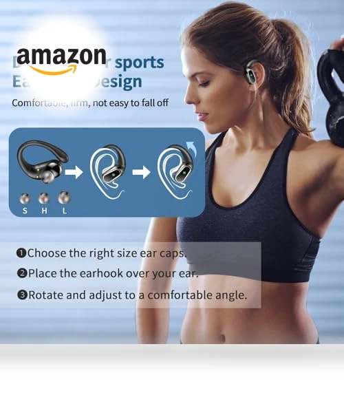 Wireless Earbuds with ENC Noise Canceling Mic — In-Ear Headphones, Rolosar