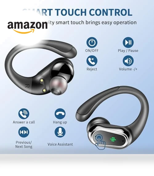 Wireless Earbuds with ENC Noise Canceling Mic — In-Ear Headphones, Rolosar