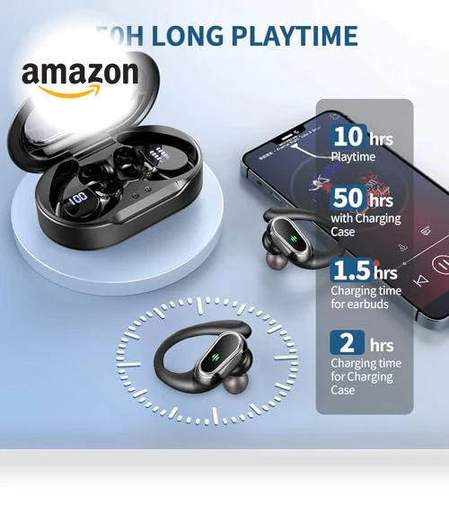 Wireless Earbuds with ENC Noise Canceling Mic — In-Ear Headphones, Rolosar