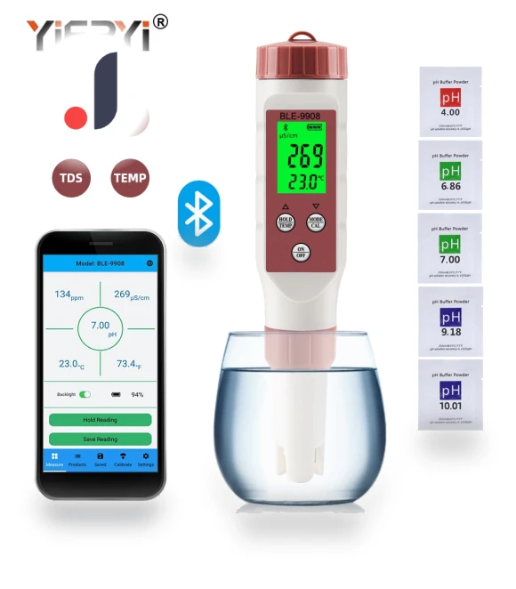 Bluetooth Water Quality Tester — pH Meters, yieryi