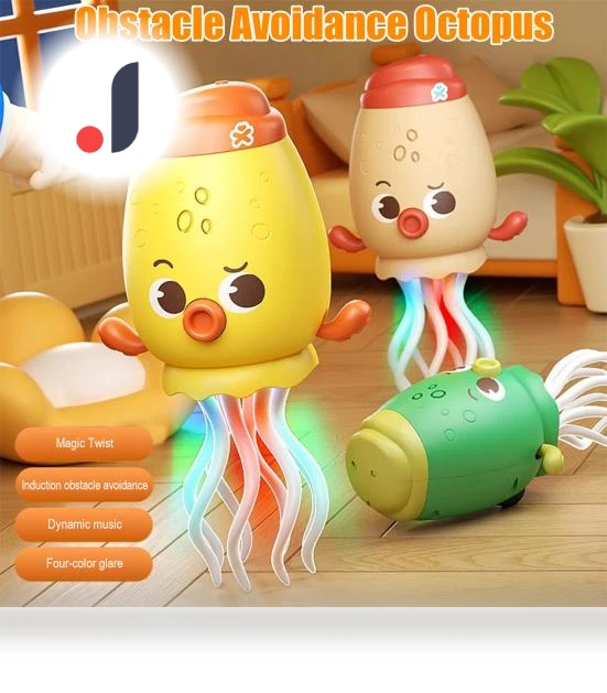 Electric Octopus Toy with LED Lights — Interactive Learning Devices, falaiwang