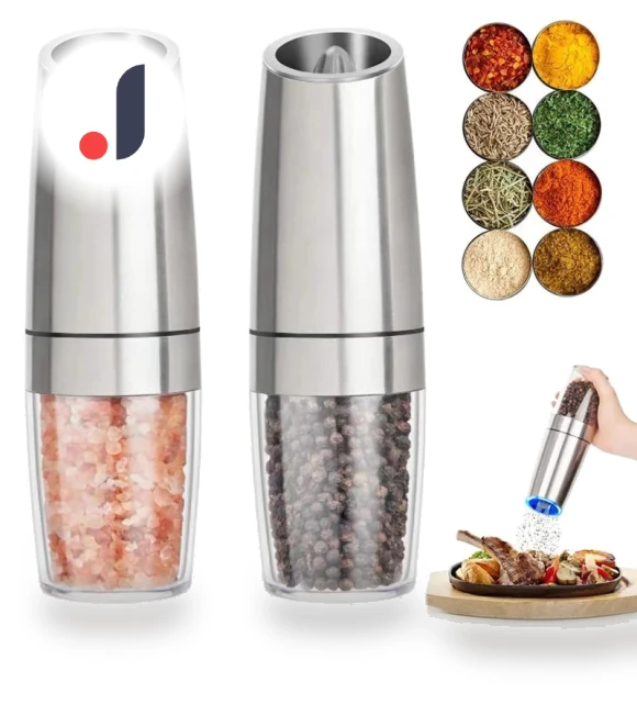 Electric Salt Pepper Grinder with LED Light — Pepper Mills, Darling Child Boutique