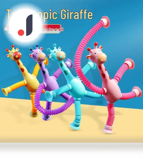 Luminous Telescopic Giraffe Robot Toy with Suction Cup — Infant & Early Childhood Playthings, Super Go