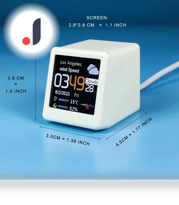 Mini Smart WiFi Weather Station Clock — Clocks, Darling Child Boutique