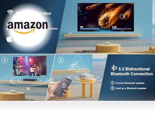 Outdoor-Projector 4K with WiFi 6 and Bluetooth — Home Theater Projectors, Jimveo