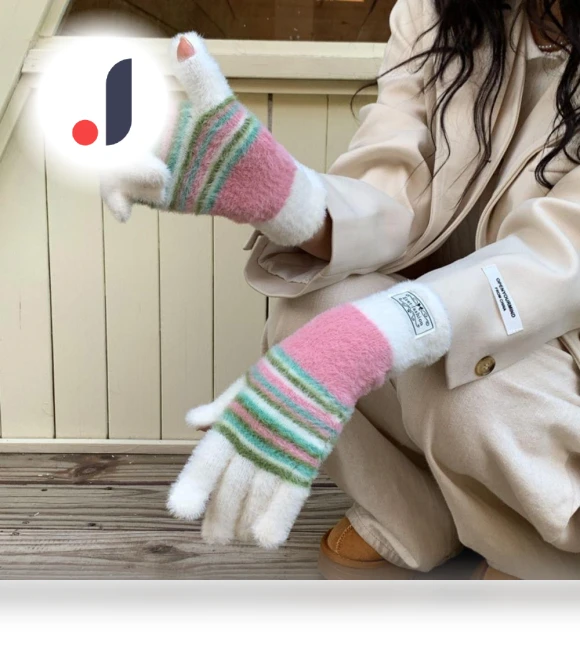 Rainbow Striped Harajuku Gloves — Glove Liners, maofajixie