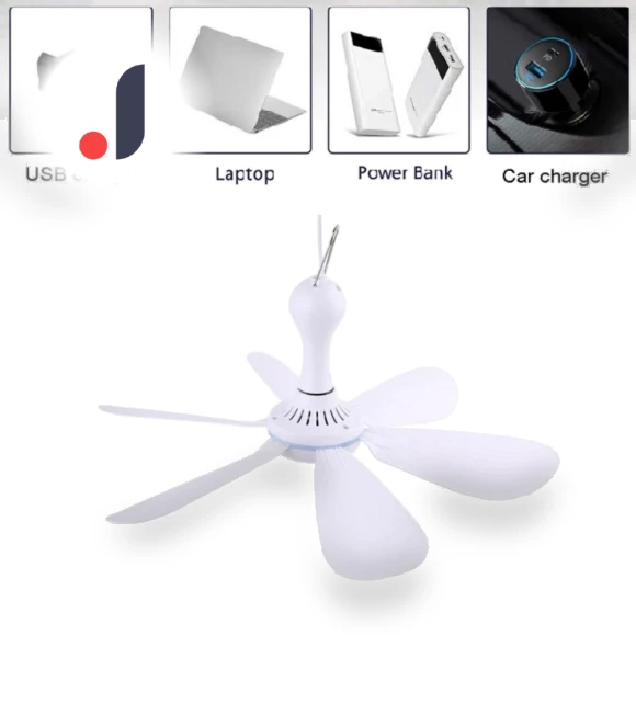 Silent 6-Blade Ceiling Fan with USB Power — Ceiling Fans, Teakh