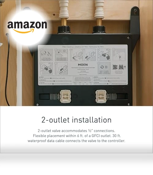Smart Shower Digital Thermostatic Shower Valve — Shower Flow Control Valves, Moen