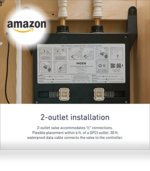 Smart Shower Digital Thermostatic Shower Valve — Shower Flow Control Valves, Moen