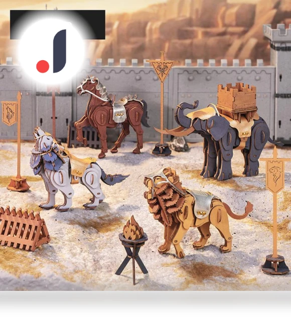 War Elephant 3D Puzzle — Educational, Robotime