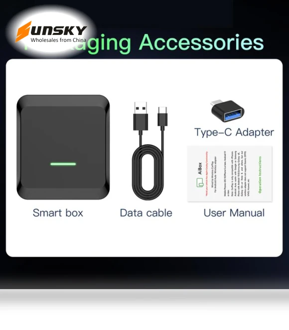 Wired CarPlay to Wireless Smart Box — Phone Accessories