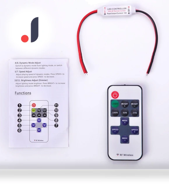 Wireless Dimmer Controller for LED Strip — Remote Controls, zhoushang