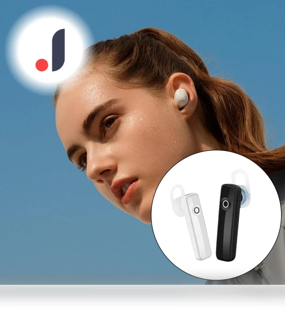 Wireless Headset with Ear Hook — Headsets, Three Body