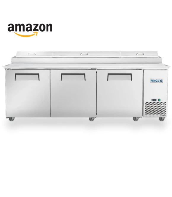 3 Door Refrigerated Pizza Prep Table — Drink Coolers, Frigos