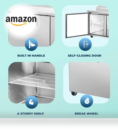 3 Door Refrigerated Pizza Prep Table — Drink Coolers, Frigos
