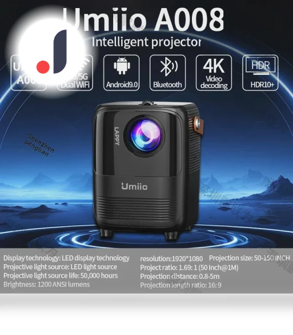 4K UHD Smart Mini Portable Projector — Home Theater Projectors, StrideBox