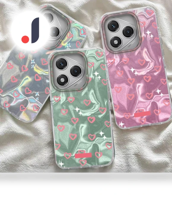 Cute Pink Heart Phone Cover — Protective Covers, funads