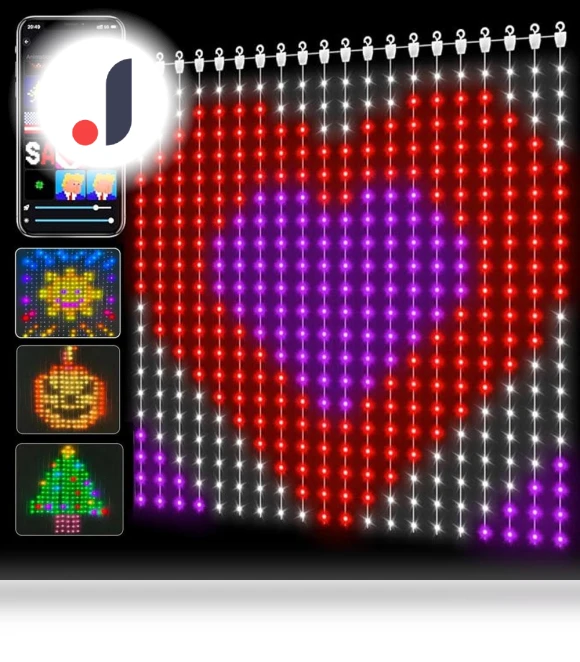 Programmable DIY 400 LED Smart Curtain Christmas Lights — String Lights, JOHO - CarGear