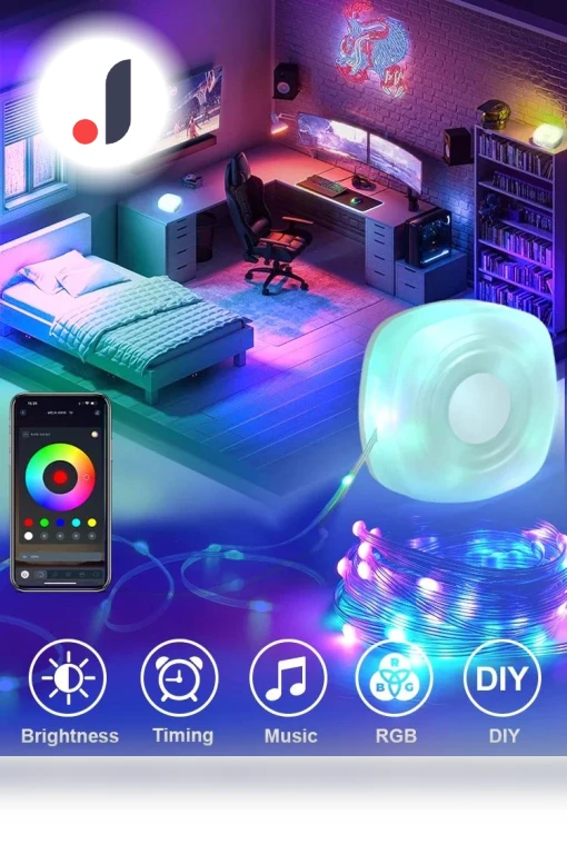 RGB LED Night Light Camping String Lights — String Lights, JOHO - CarGear