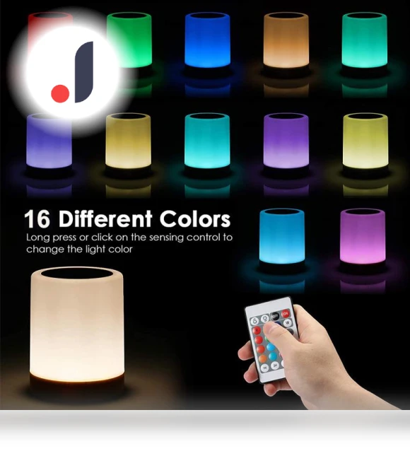 RGB USB Rechargeable Touch Control Bedside Lamp — Desk & Table Lighting, JOHO - CarGear
