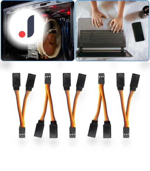 Short Servo Y-Extension Cable — Sleeves, Three Body
