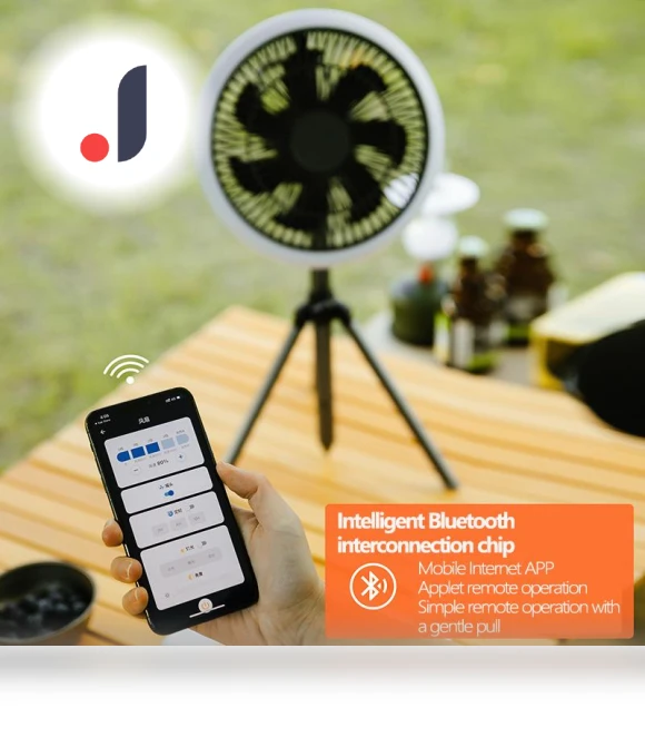 Smart Camping Fan With Power Bank Lamp — Portable Cooling Solutions, JOHO - CarGear