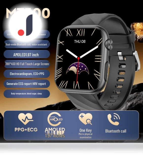Smart Watch with ECG, AMOLED Display, and Offline Alipay Payments — Smartwatches, TrendVibeCN